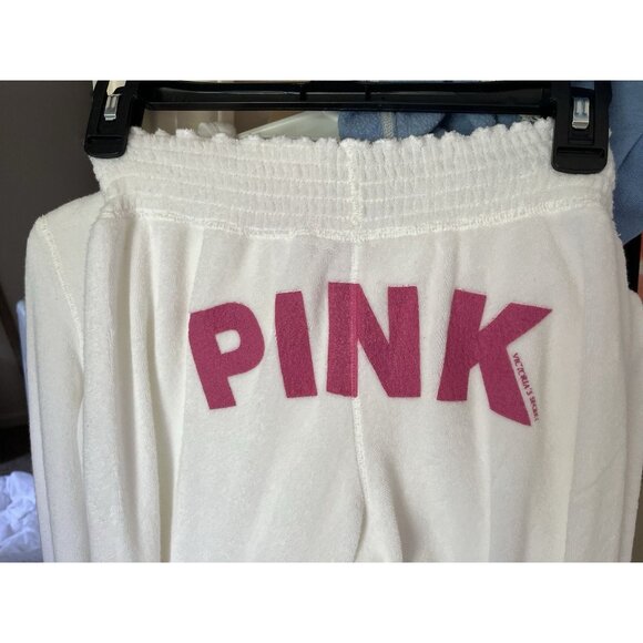 Victoria’s Secret Pink White Terry cloth Matching Set Vintage 2006 Size Small - Picture 12 of 15